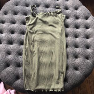 Boohoo green dress